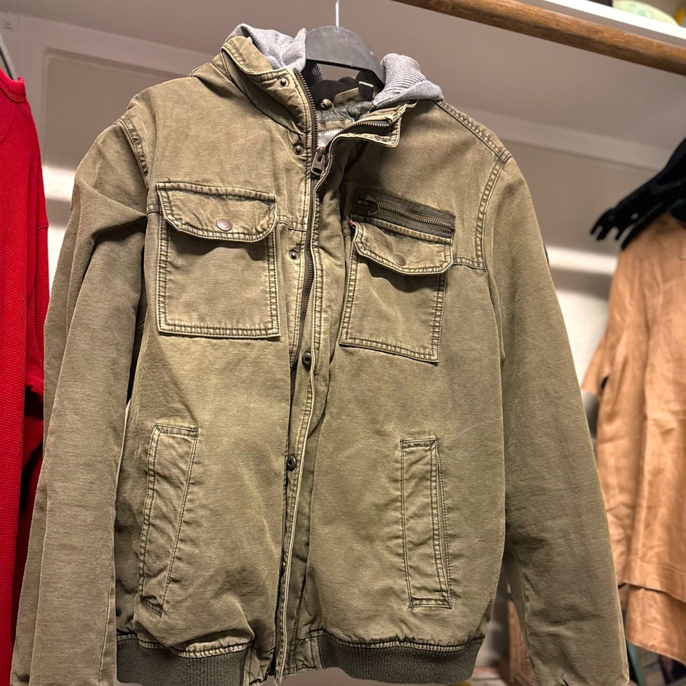 Men’s Levi Cotton Hooded Military Jacket